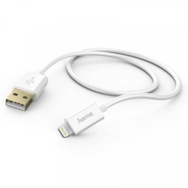 Купить Кабель Hama GoldMFi 00173640 Lightning (m) USB A(m) 1.5м белый